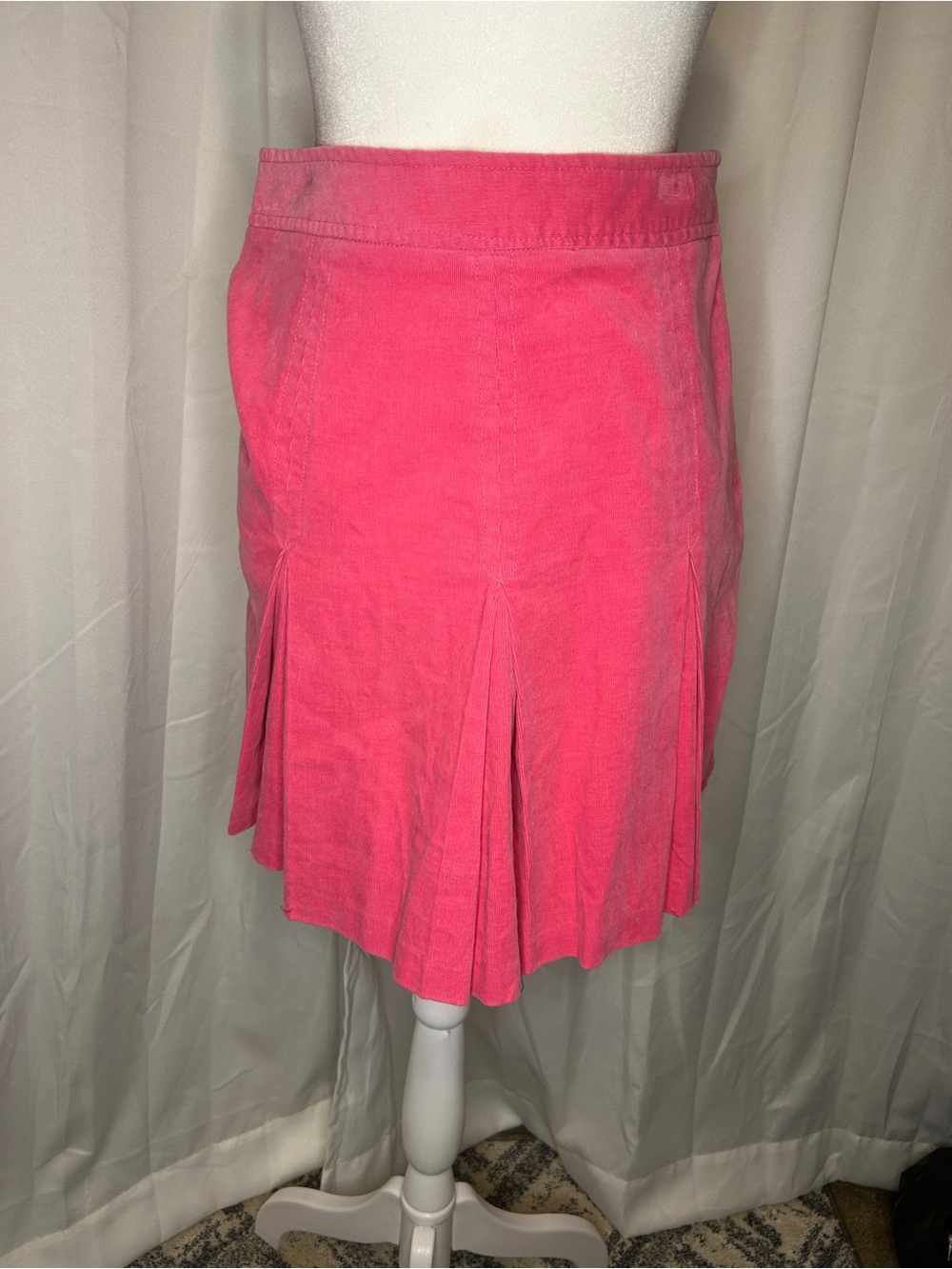 Isaac Mizrahi Coral-Pink A-Line Pleated Skirt